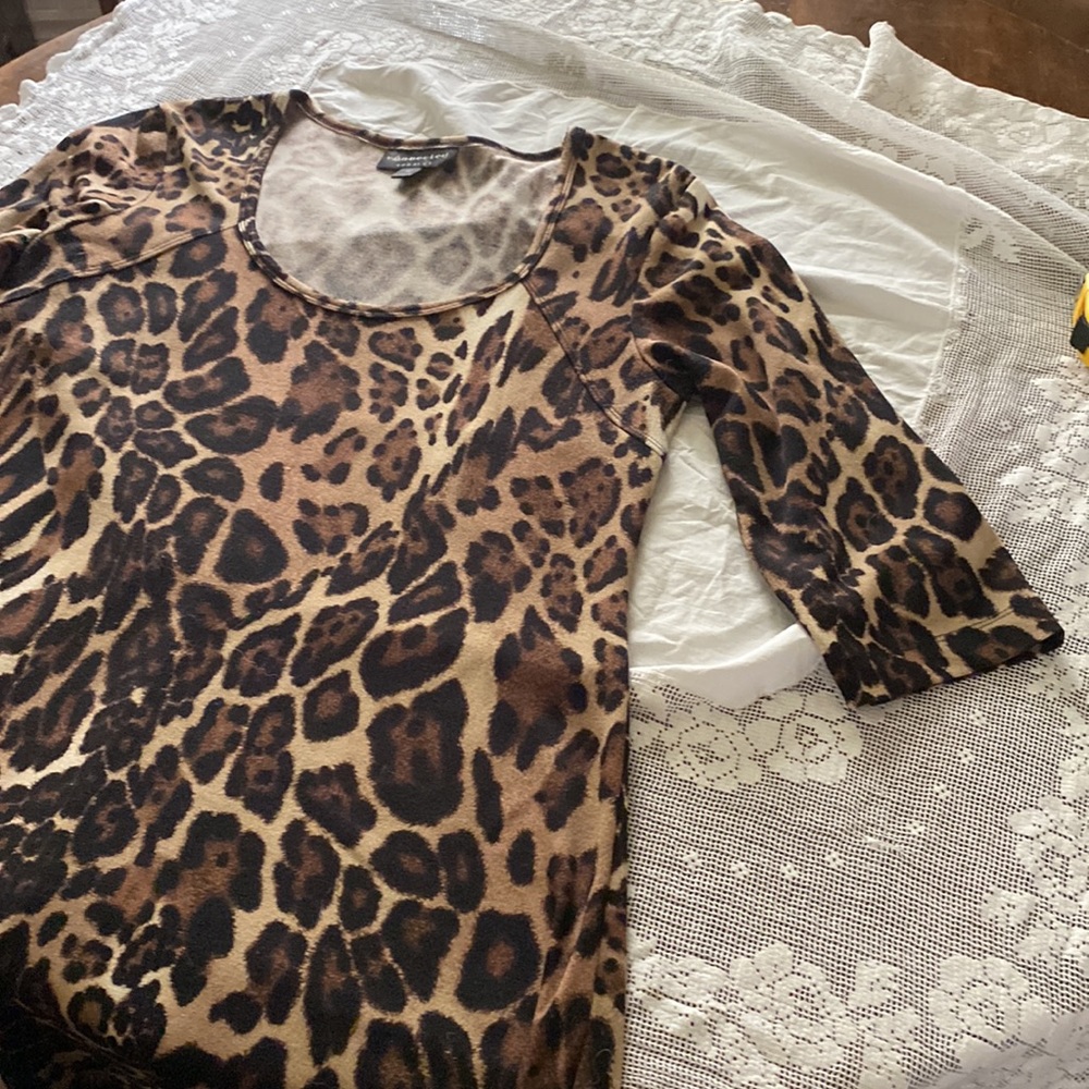 Connected Apparel leopard dress size 12